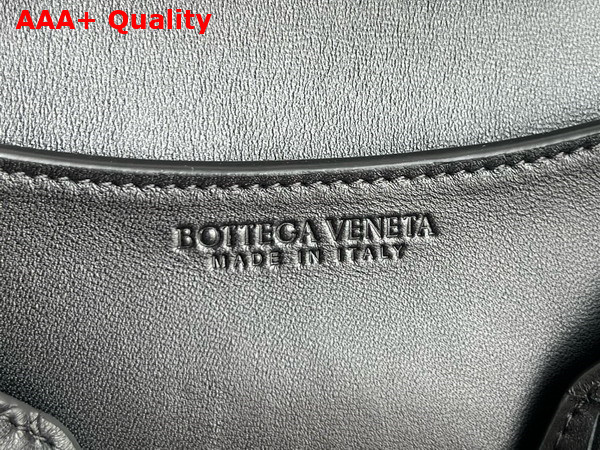 Bottega Veneta Knot Lock Cross Body Bag in Black Intrecciato Leather Replica
