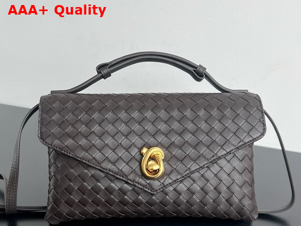 Bottega Veneta Knot Lock Cross Body Bag in Fondant Intrecciato Leather Replica