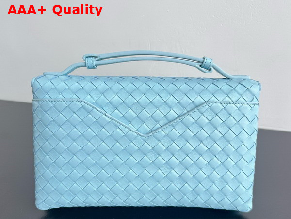 Bottega Veneta Knot Lock Cross Body Bag in Zenith Intrecciato Piccolo Leather Replica