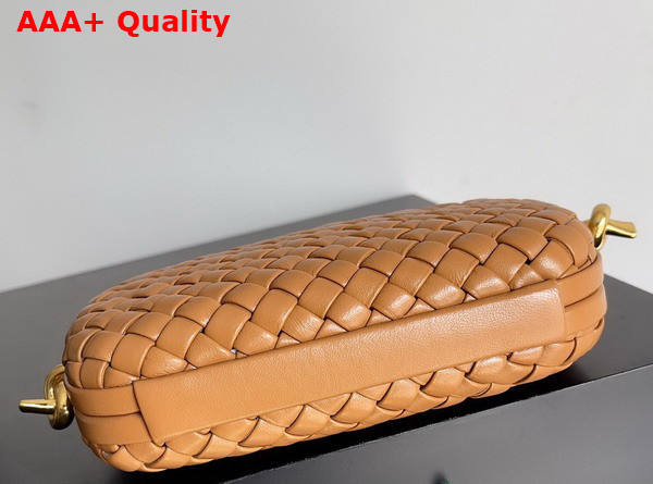 Bottega Veneta Knot On Strap Camel Padded Intreccio Leather Replica
