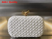Bottega Veneta Knot White Padded Intreccio Leather Minaudiere Replica