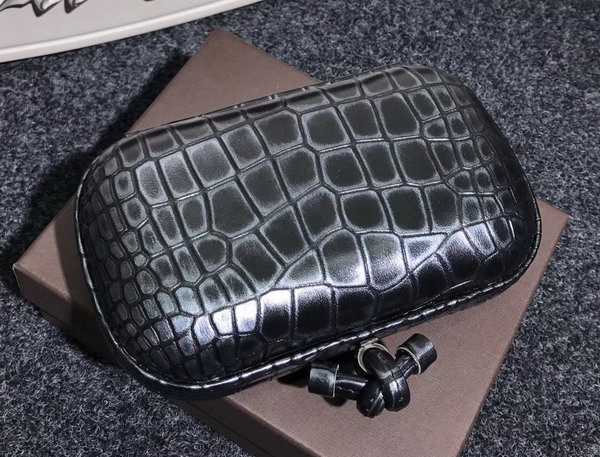 Bottega Veneta Knot in Silver Grey Crocodile