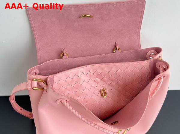 Bottega Veneta Large Ciao Ciao Top Handle Bag in Rose Silky Calf Leather Replica