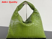 Bottega Veneta Large Hop Bag in Matcha Intrecciato Calf Leather Replica