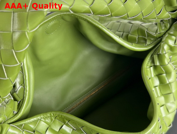 Bottega Veneta Large Hop Bag in Matcha Intrecciato Calf Leather Replica