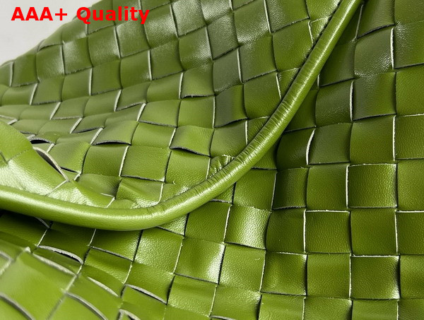 Bottega Veneta Large Hop Bag in Matcha Intrecciato Calf Leather Replica