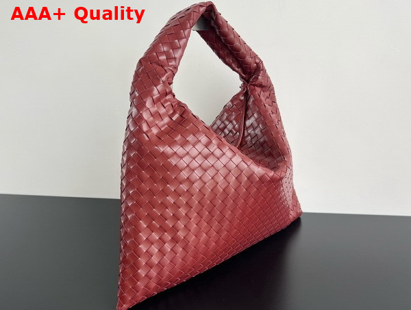 Bottega Veneta Large Hop Bag in Sapele Intrecciato Calf Leather Replica