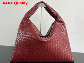 Bottega Veneta Large Hop Bag in Sapele Intrecciato Calf Leather Replica