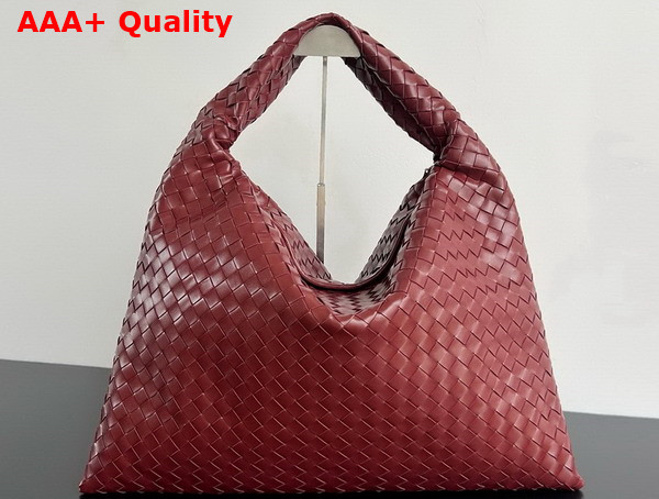 Bottega Veneta Large Hop Bag in Sapele Intrecciato Calf Leather Replica