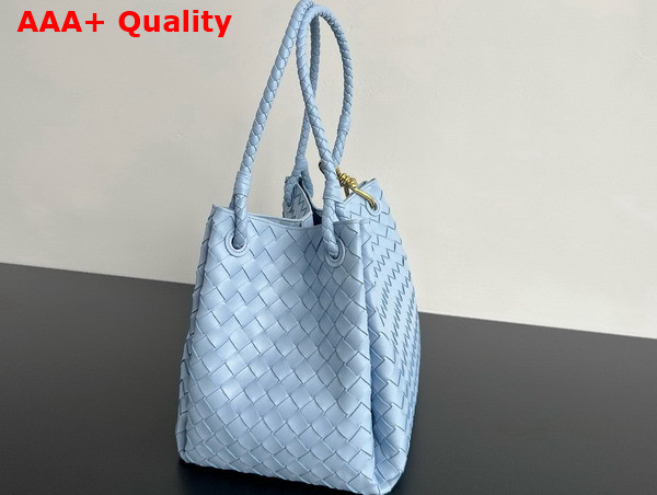 Bottega Veneta Large Parachute Shoulder Bag in Lunar Intrecciato Leather Replica