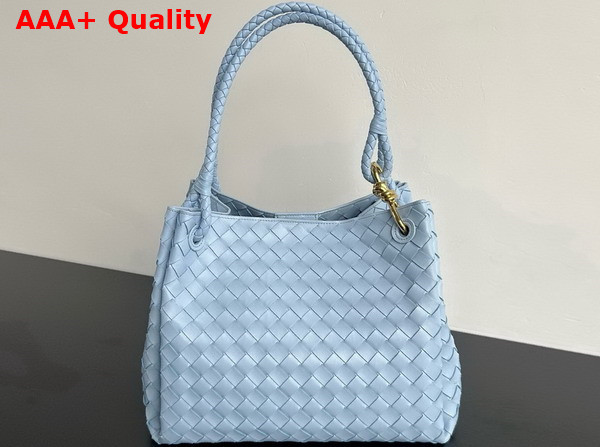 Bottega Veneta Large Parachute Shoulder Bag in Lunar Intrecciato Leather Replica