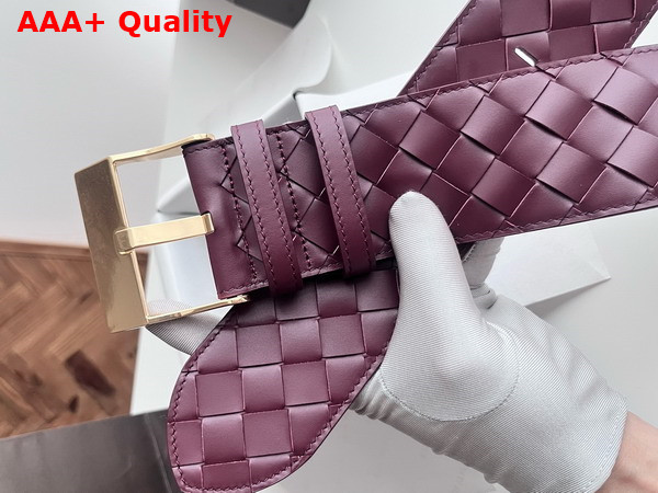 Bottega Veneta Large Watch Belt Barolo Intrecciato Silky Calfskin Leather Belt with Watch Buckle Replica