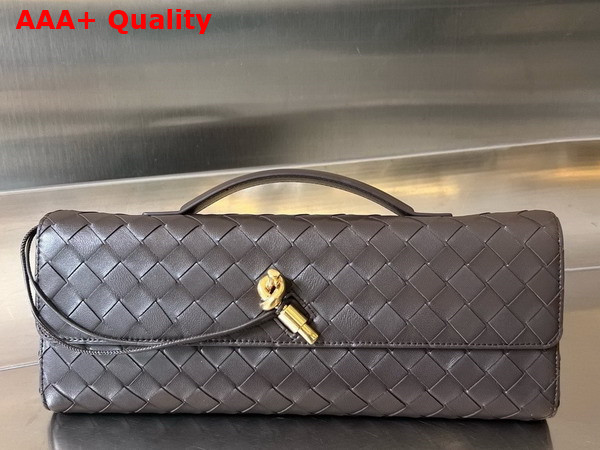 Bottega Veneta Long Clutch Andiamo with Handle Fondant Intrecciato Leather Replica