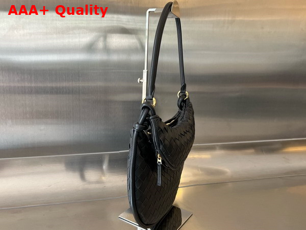 Bottega Veneta Medium Gemelli Bag in Black Intrecciato Leather Replica