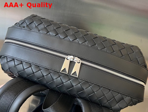 Bottega Veneta Medium Intrecciato Leather Backpack in Black Replica
