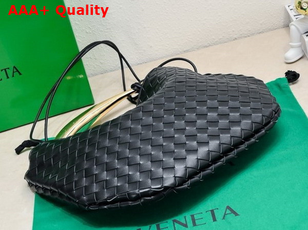 Bottega Veneta Medium Sardine Shoulder Bag in Black Intrecciato Lambskin Replica