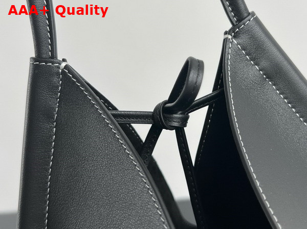 Bottega Veneta Medium Solstice Shoulder Bag in Black Calf Leather Replica