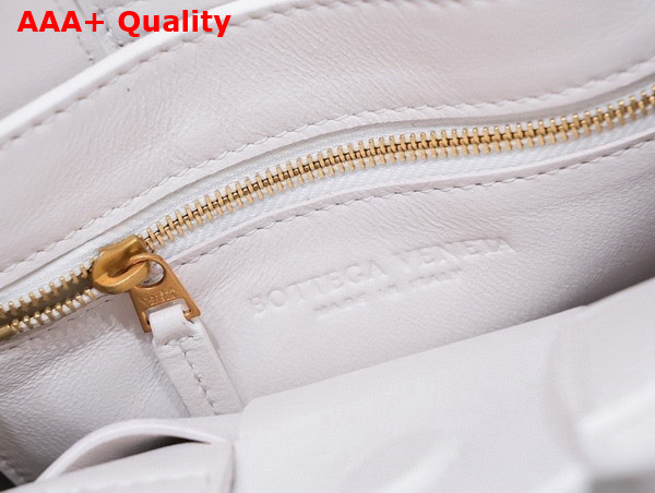 Bottega Veneta Mini Cassette Tote Bag in White Calfskin Replica