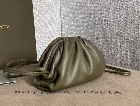 Bottega Veneta Mini Coin Purse in Khaki Butter Calf Leather