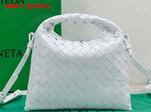 Bottega Veneta Mini Hop Bag in White Intrecciato Calfskin Replica