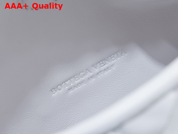 Bottega Veneta Mini Hop Bag in White Intrecciato Calfskin Replica