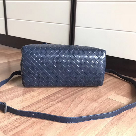 Bottega Veneta Mini Roma Bag in Dark Blue Calf Leather