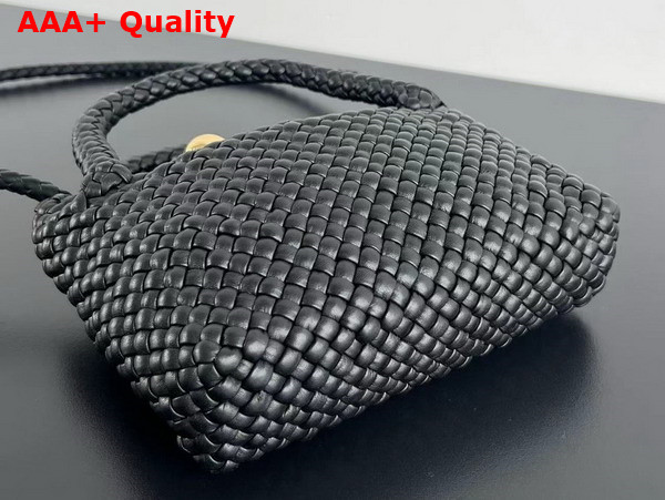 Bottega Veneta Mini Tosca Cross Body Bag in Black Woven Leather Replica