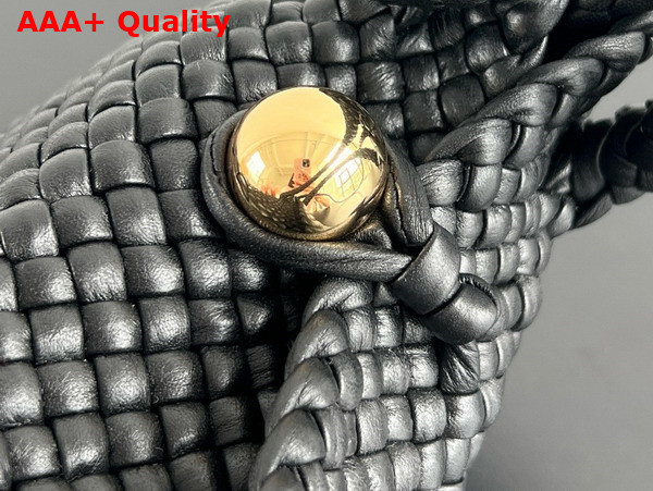 Bottega Veneta Mini Tosca Cross Body Bag in Black Woven Leather Replica