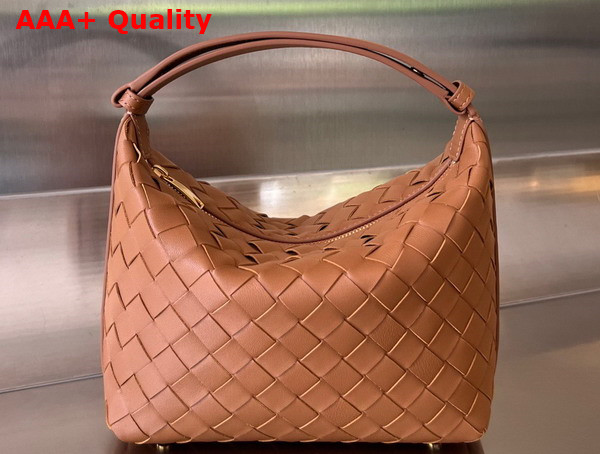 Bottega Veneta Mini Wallace Bag in Wood Intrecciato Leather Replica
