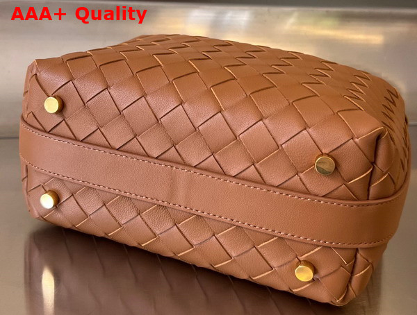 Bottega Veneta Mini Wallace Bag in Wood Intrecciato Leather Replica