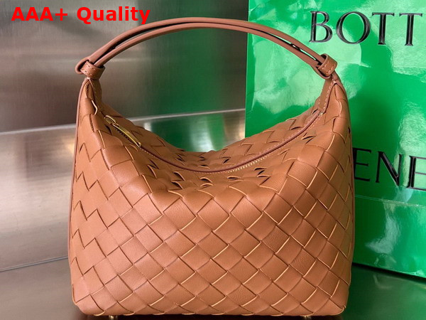 Bottega Veneta Mini Wallace Bag in Wood Intrecciato Leather Replica