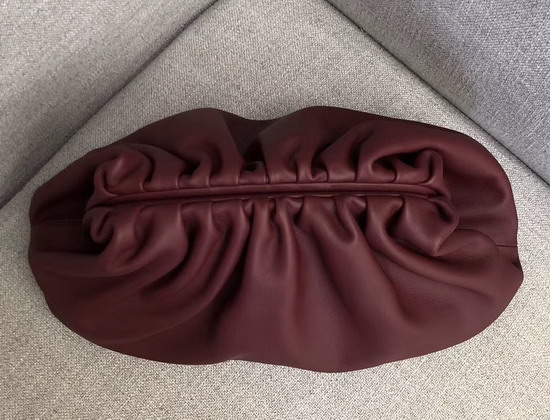 Bottega Veneta Oversize Frame Clutch in Bordeaux Smooth Butter Calf