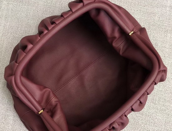 Bottega Veneta Oversize Frame Clutch in Bordeaux Smooth Butter Calf