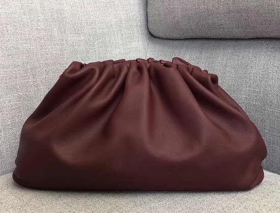 Bottega Veneta Oversize Frame Clutch in Bordeaux Smooth Butter Calf