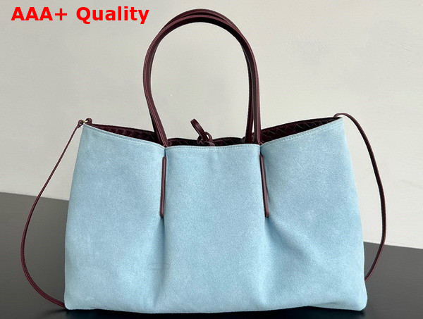 Bottega Veneta Pinacoteca Reversible Tote Bag Madder Brown and Lunar Intrecciato Silky Calf Leather Replica