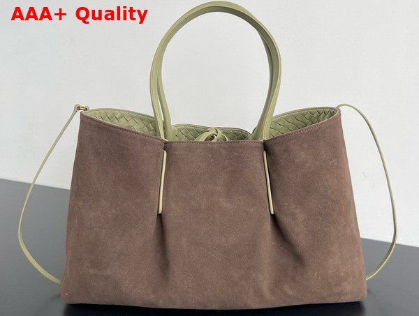 Bottega Veneta Pinacoteca Reversible Tote Bag Travertine and Fondant Intrecciato Silky Calf Leather Replica