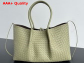 Bottega Veneta Pinacoteca Reversible Tote Bag Travertine and Fondant Intrecciato Silky Calf Leather Replica