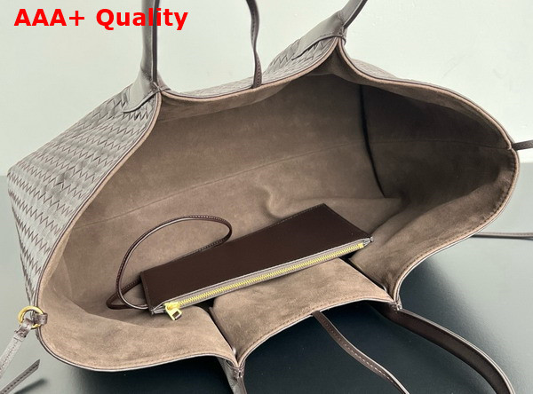 Bottega Veneta Pinacoteca Reversible Tote Bag in Fondant Intrecciato Silky Calf Leather Replica