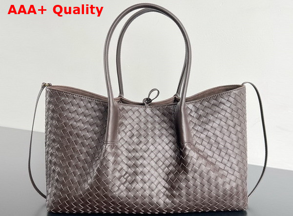 Bottega Veneta Pinacoteca Reversible Tote Bag in Fondant Intrecciato Silky Calf Leather Replica