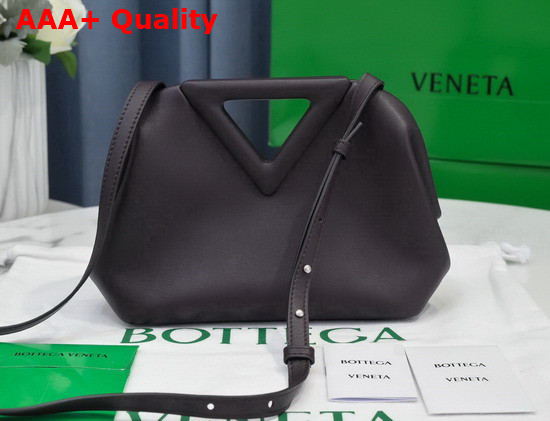 Bottega Veneta Point Black Small Leather Top Handle Bag with Detachable Strap Replica
