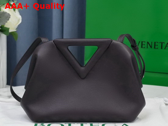 Bottega Veneta Point Black Small Leather Top Handle Bag with Detachable Strap Replica