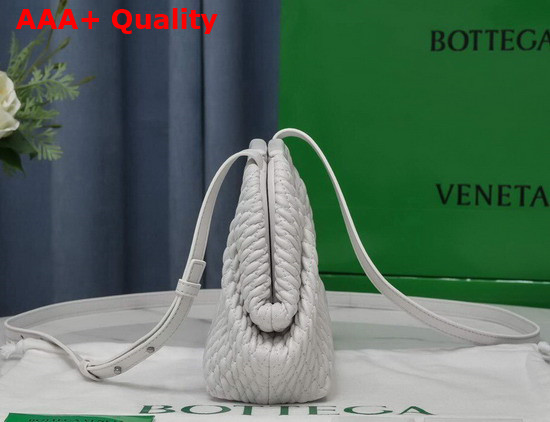 Bottega Veneta Point Chalk Small Lozenge Quilted Leather Top Handle Bag with Detachable Strap Replica