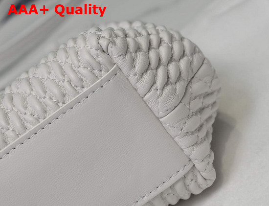 Bottega Veneta Point Chalk Small Lozenge Quilted Leather Top Handle Bag with Detachable Strap Replica