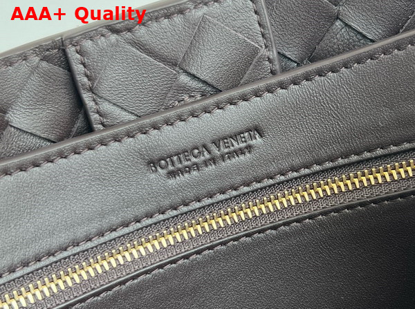 Bottega Veneta Small Andiamo Top Handle Bag in Fondant Supple Intrecciato Suede Replica