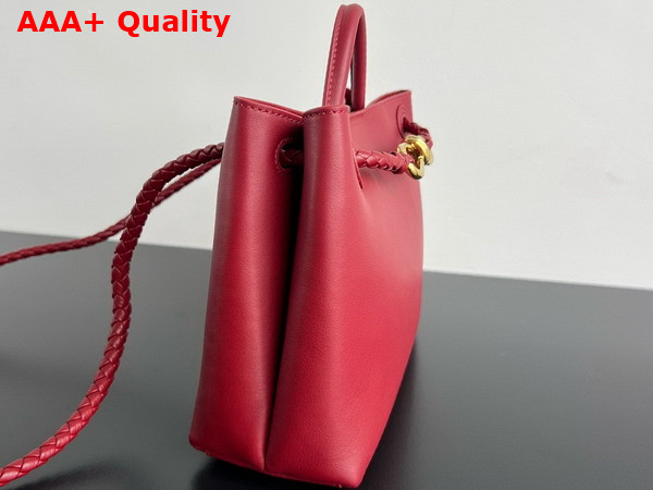 Bottega Veneta Small Andiamo Top Handle Bag in Rosewood and Space Silky Calf Leather Replica