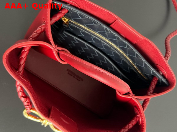 Bottega Veneta Small Andiamo Top Handle Bag in Rosewood and Space Silky Calf Leather Replica