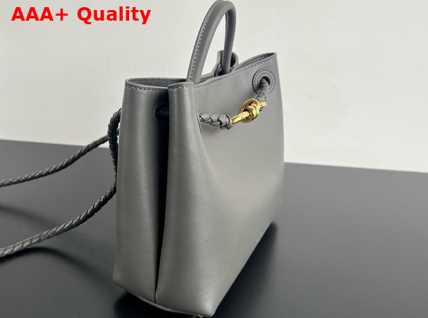 Bottega Veneta Small Andiamo Top Handle Bag in Silky Calf Leather Lapilli Travertine Replica