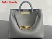 Bottega Veneta Small Andiamo Top Handle Bag in Silky Calf Leather Lapilli Travertine Replica
