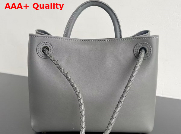 Bottega Veneta Small Andiamo Top Handle Bag in Silky Calf Leather Lapilli Travertine Replica