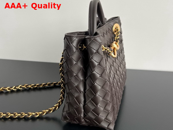 Bottega Veneta Small Andiamo with Chain in Fondant Intrecciato Leather Replica